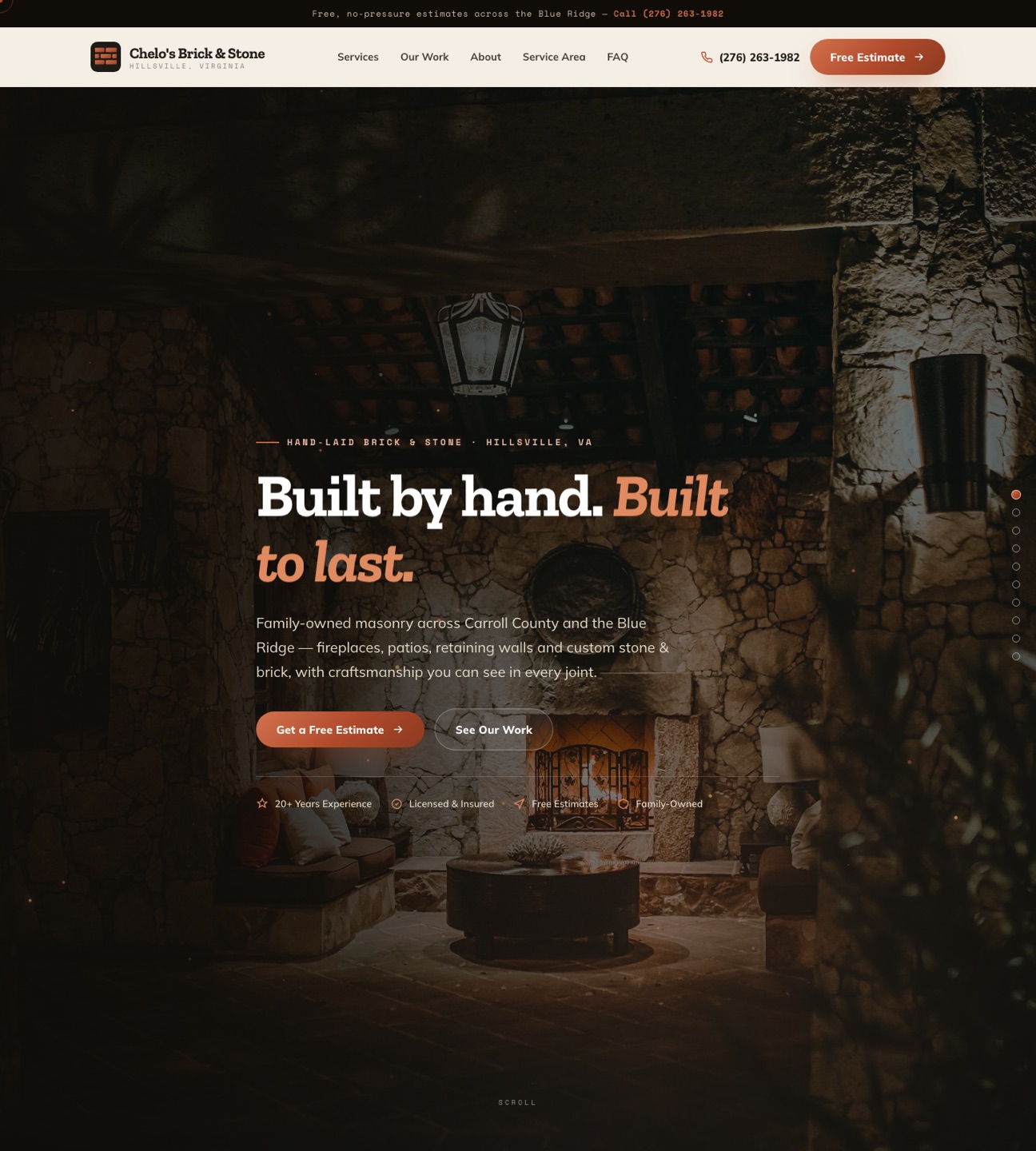 Chelo's Brick & Stone — homepage